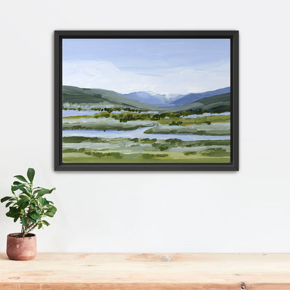 ’Colorado Summer’ Art Print - Stretched Canvas / 8x10 in / Black Frame - Vail Landscape Painting - Colorado - Eagle