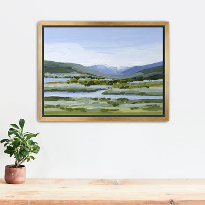 ’Colorado Summer’ Art Print - Stretched Canvas / 8x10 in / Gold Frame - Vail Landscape Painting - Colorado - Eagle