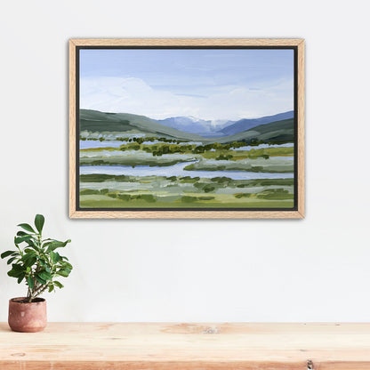 ’Colorado Summer’ Art Print - Stretched Canvas / 8x10 in / Oak Frame - Vail Landscape Painting - Colorado - Eagle