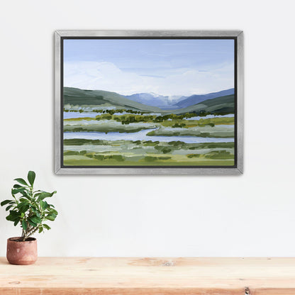 ’Colorado Summer’ Art Print - Stretched Canvas / 8x10 in / Silver Frame - Vail Landscape Painting - Colorado - Eagle