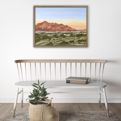 ’Colors of Tucson’ Art Print - Arizona Desert Landscape Painting - Mountain