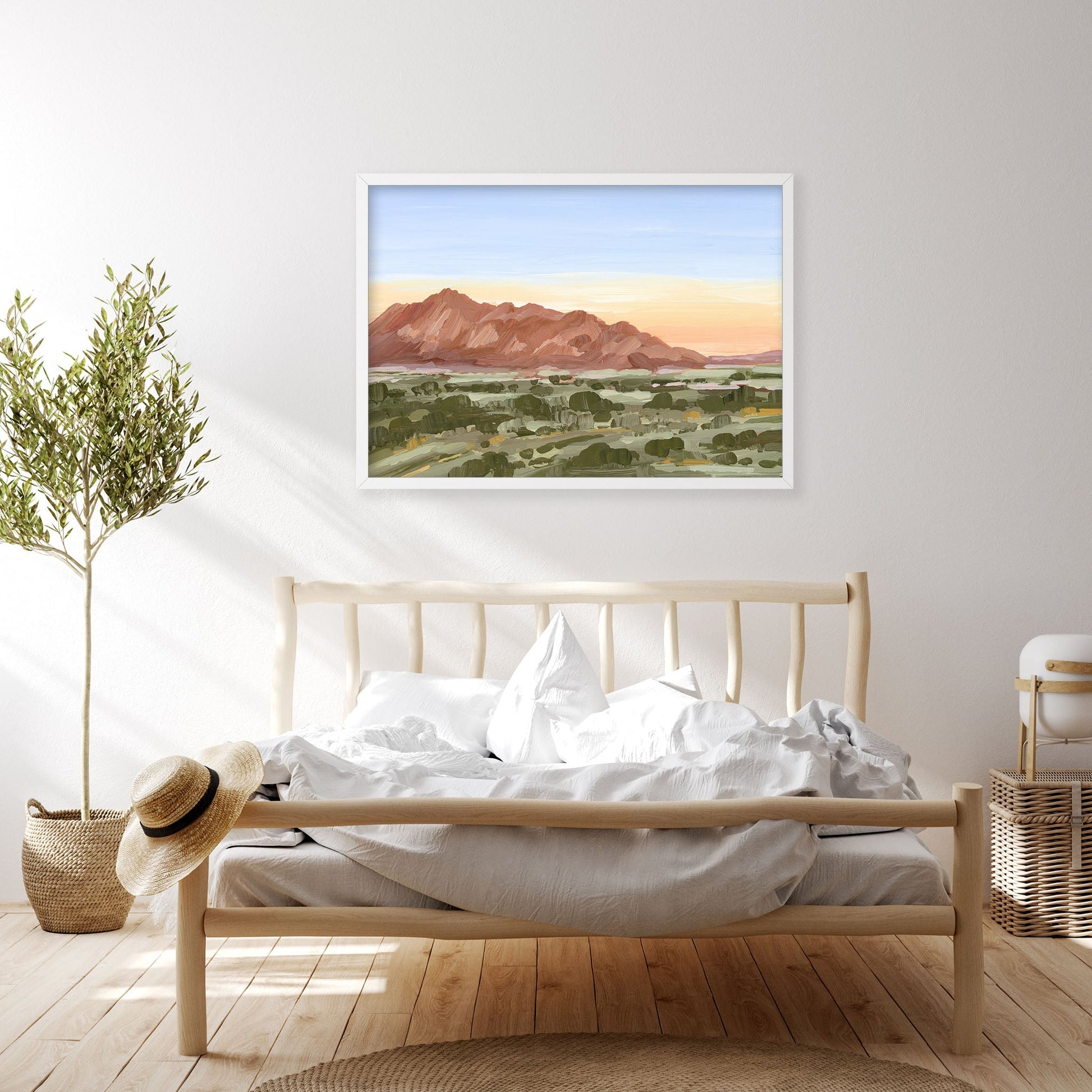 ’Colors of Tucson’ Art Print - Arizona Desert Landscape Painting - Mountain