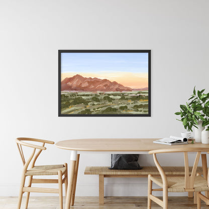 ’Colors of Tucson’ Art Print - Arizona Desert Landscape Painting - Mountain