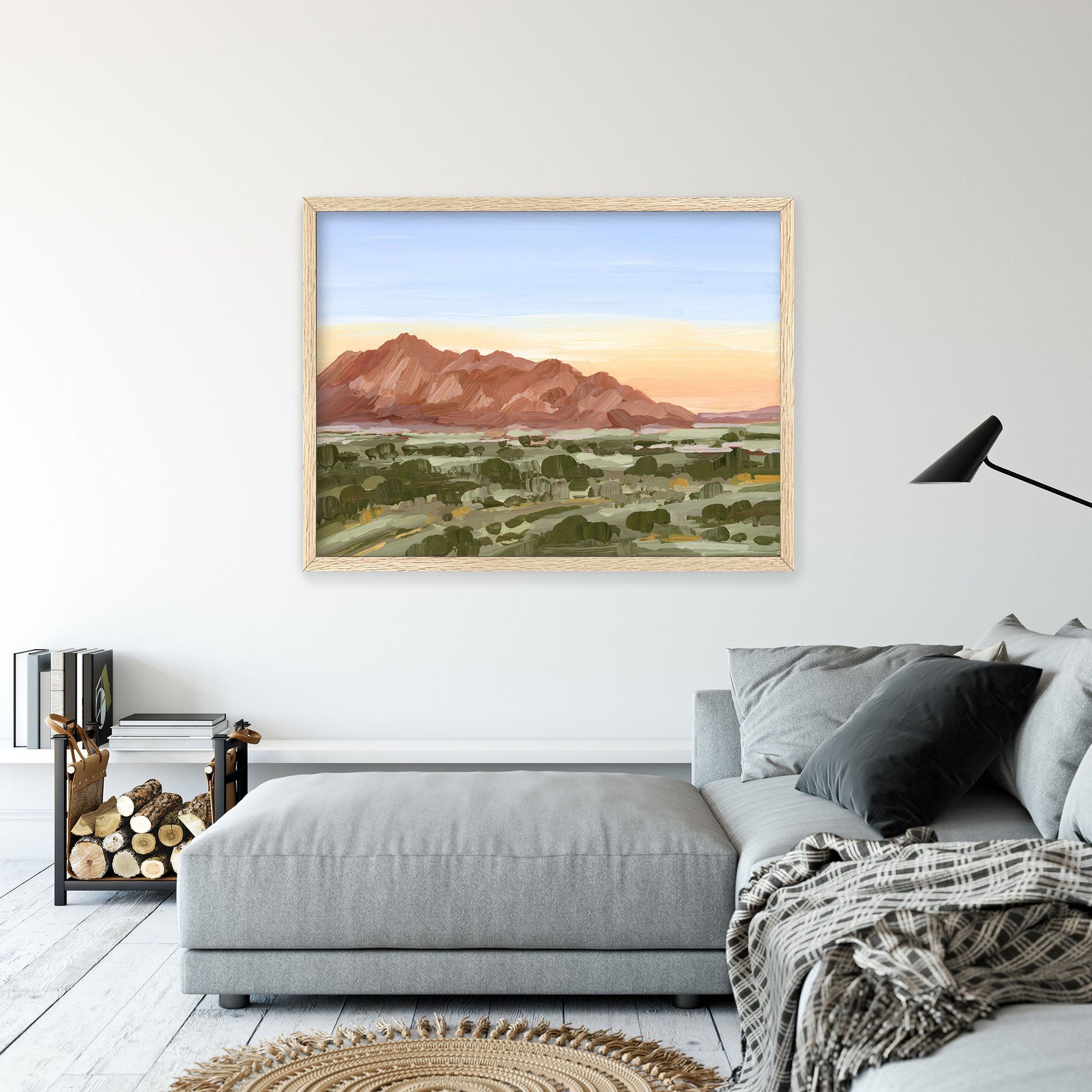 ’Colors of Tucson’ Art Print - Arizona Desert Landscape Painting - Mountain