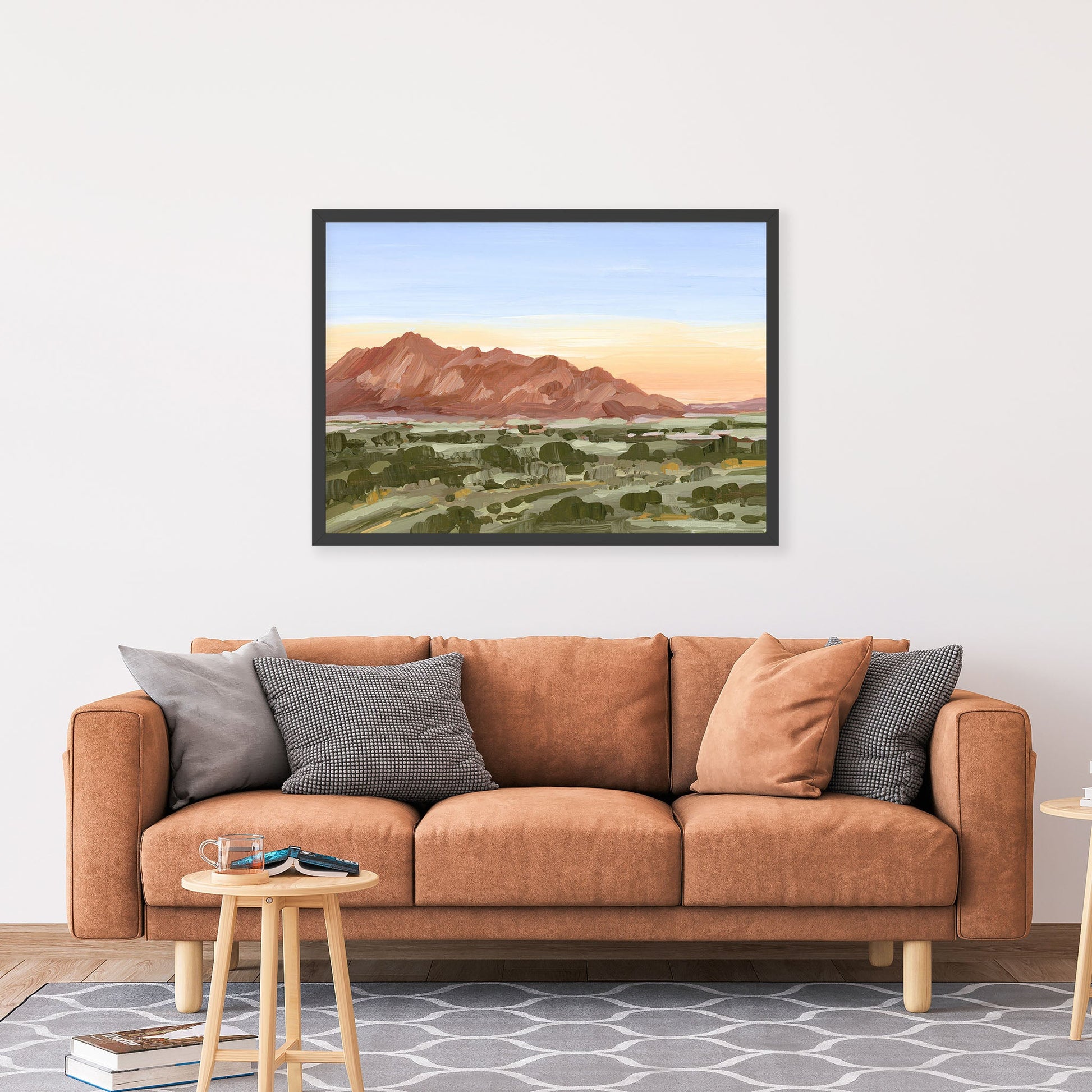 ’Colors of Tucson’ Art Print - Arizona Desert Landscape Painting - Mountain