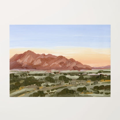 ’Colors of Tucson’ Art Print - Rolled Canvas / 8x10 in / No Frame - Arizona Desert Landscape Painting - Mountain