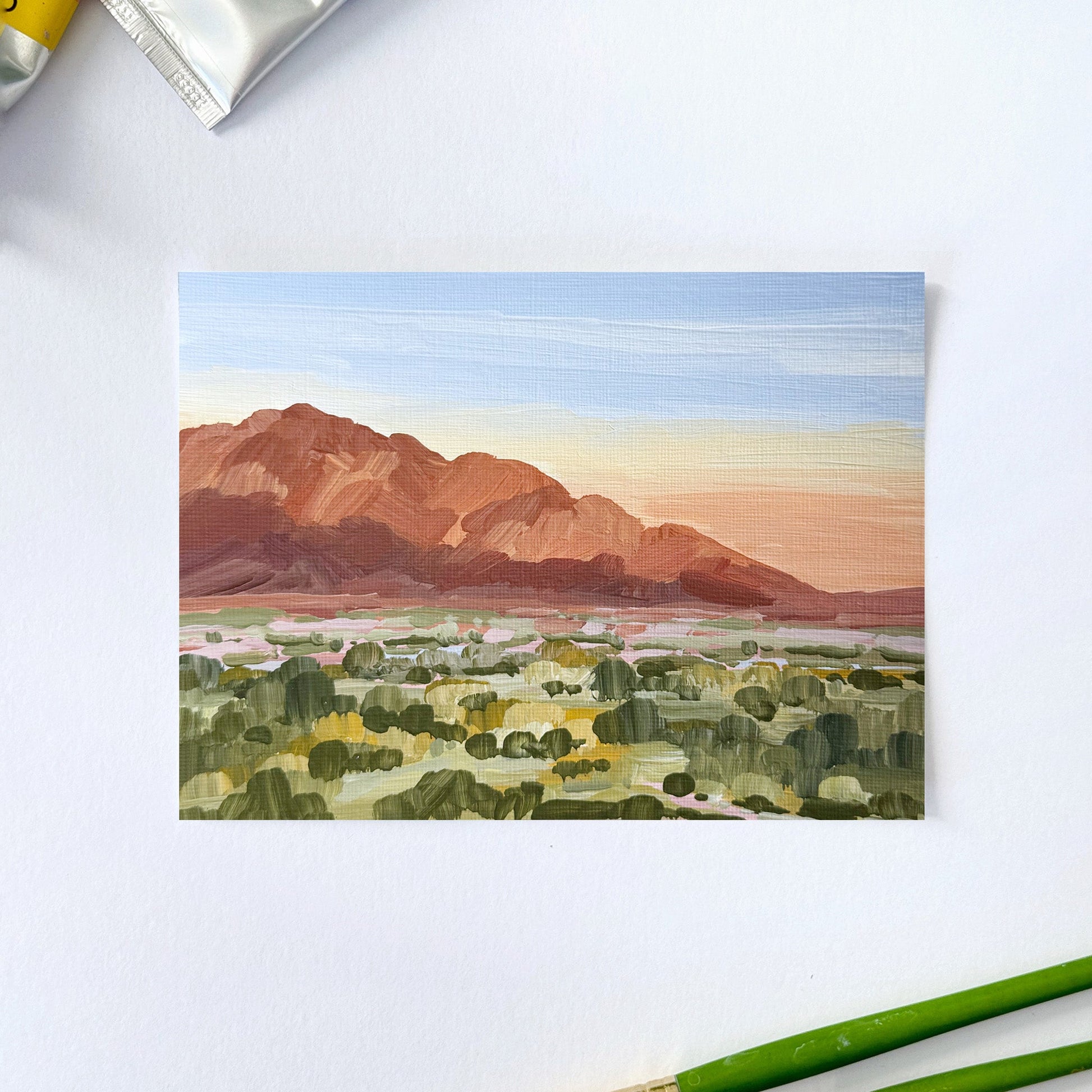’Colors of Tucson II’ Original Painting || 5x7 - Arizona Landscape - abstract - Acrylic - Artwork - Colorado