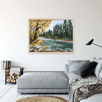 ’Creekside Meandering’ Art Print - Beaver Creek Colorado Wall - abstract - Artwork - Autumn - Avon