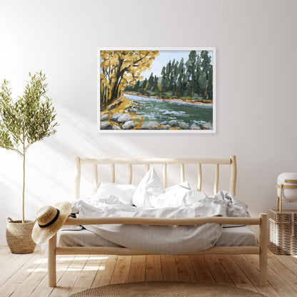 ’Creekside Meandering’ Art Print - Beaver Creek Colorado Wall - abstract - Artwork - Autumn - Avon