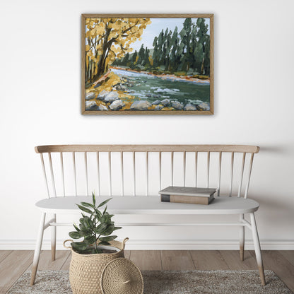 ’Creekside Meandering’ Art Print - Beaver Creek Colorado Wall - abstract - Artwork - Autumn - Avon