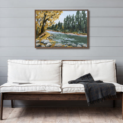 ’Creekside Meandering’ Art Print - Beaver Creek Colorado Wall - abstract - Artwork - Autumn - Avon