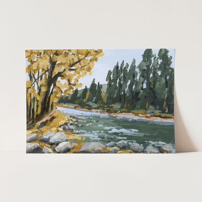 ’Creekside Meandering’ Art Print - Paper / 5x7 in / No Frame - Beaver Creek Colorado Wall - abstract - Artwork - Autumn