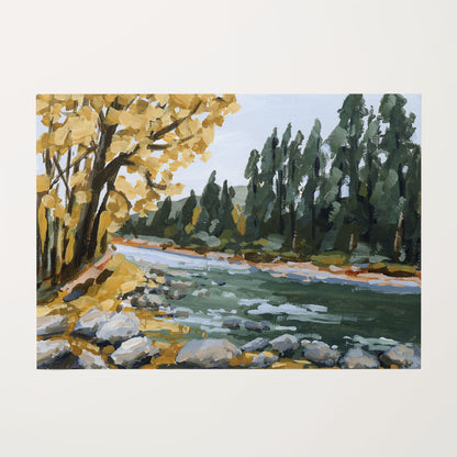 ’Creekside Meandering’ Art Print - Rolled Canvas / 8x10 in / No Frame - Beaver Creek Colorado Wall - abstract - Artwork