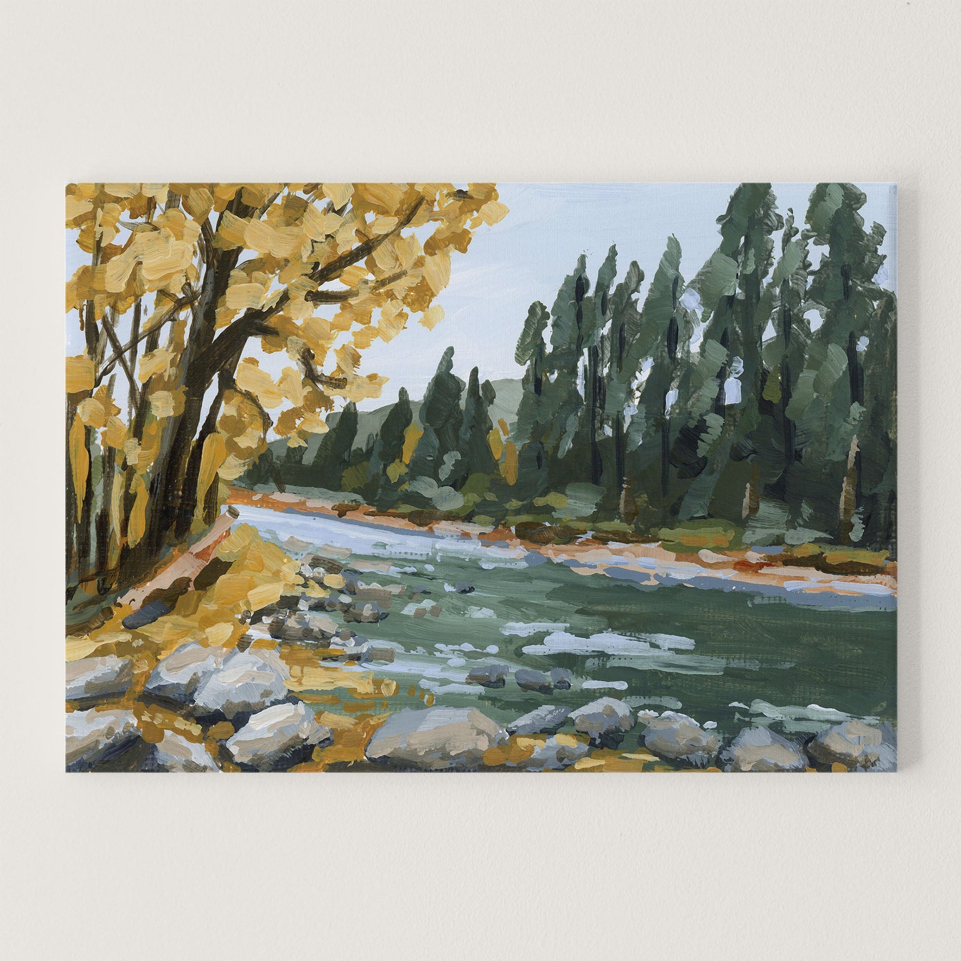’Creekside Meandering’ Art Print - Stretched Canvas / 8x10 in / No Frame - Beaver Creek Colorado Wall - abstract