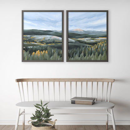 "First Fall" Diptych Art Print || Set of 2