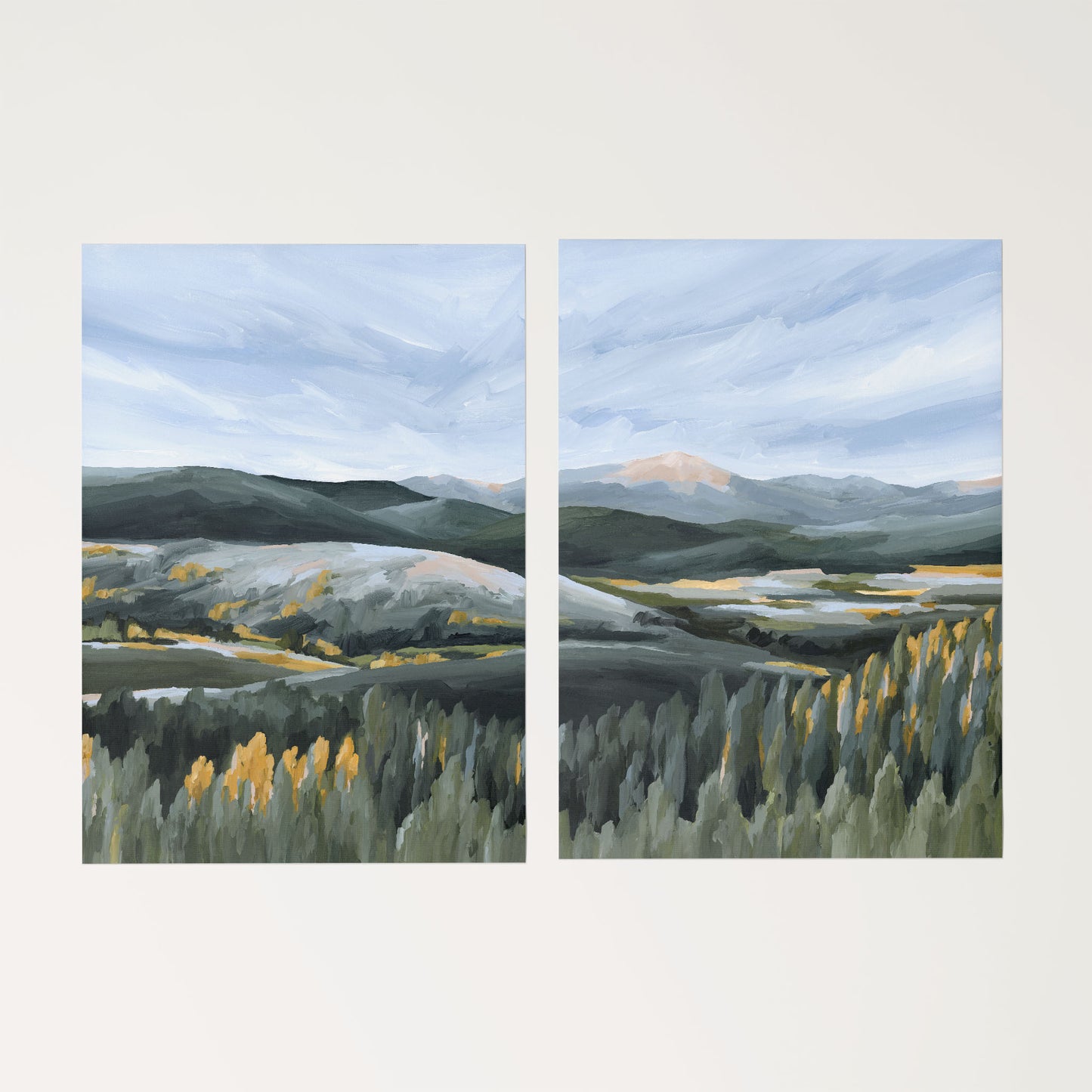 "First Fall" Diptych Art Print || Set of 2