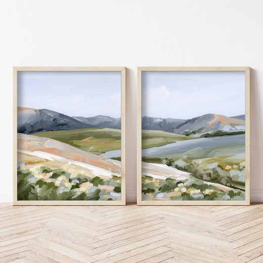 "Seasons Mingling" Diptych Art Print || Set of 2