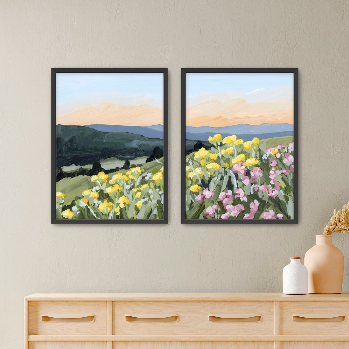 "Wasatch Wildflowers" Diptych Art Print || Set of 2