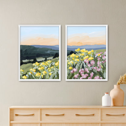 "Wasatch Wildflowers" Diptych Art Print || Set of 2