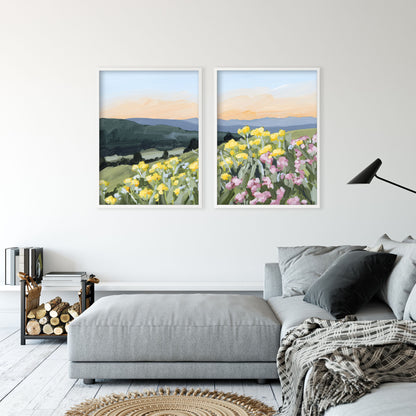 "Wasatch Wildflowers" Diptych Art Print || Set of 2