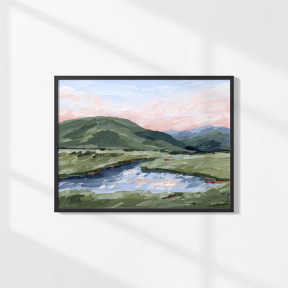 Kunstdruck „Zuhause im Tal“