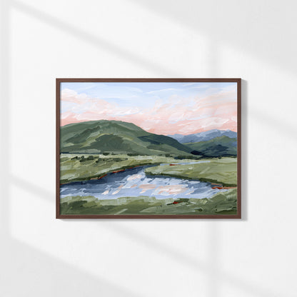 Kunstdruck „Zuhause im Tal“