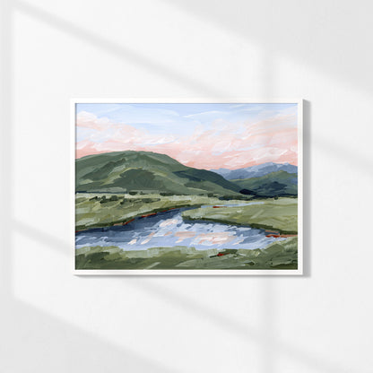 Kunstdruck „Zuhause im Tal“
