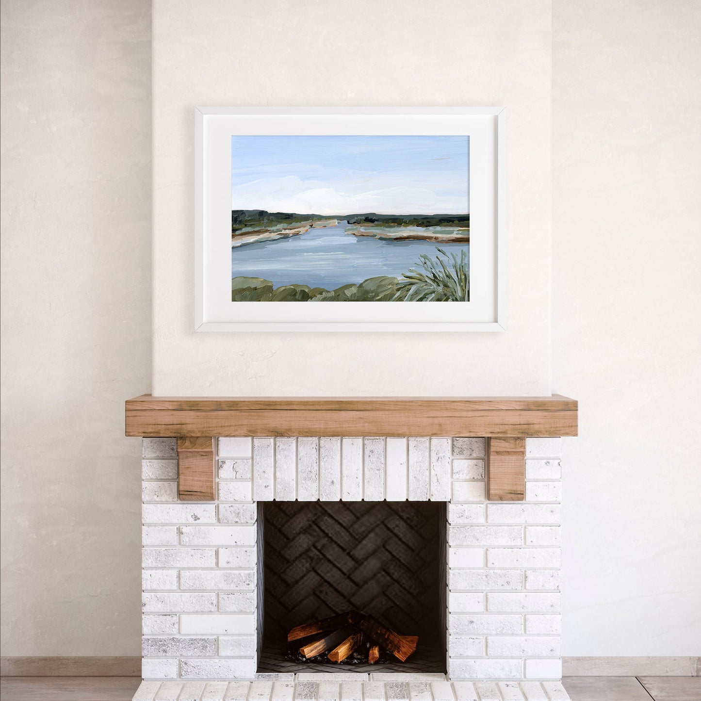 ’Dreaming of the Lake’ Art Print - Peaceful Lake - abstract - alpine - Artwork