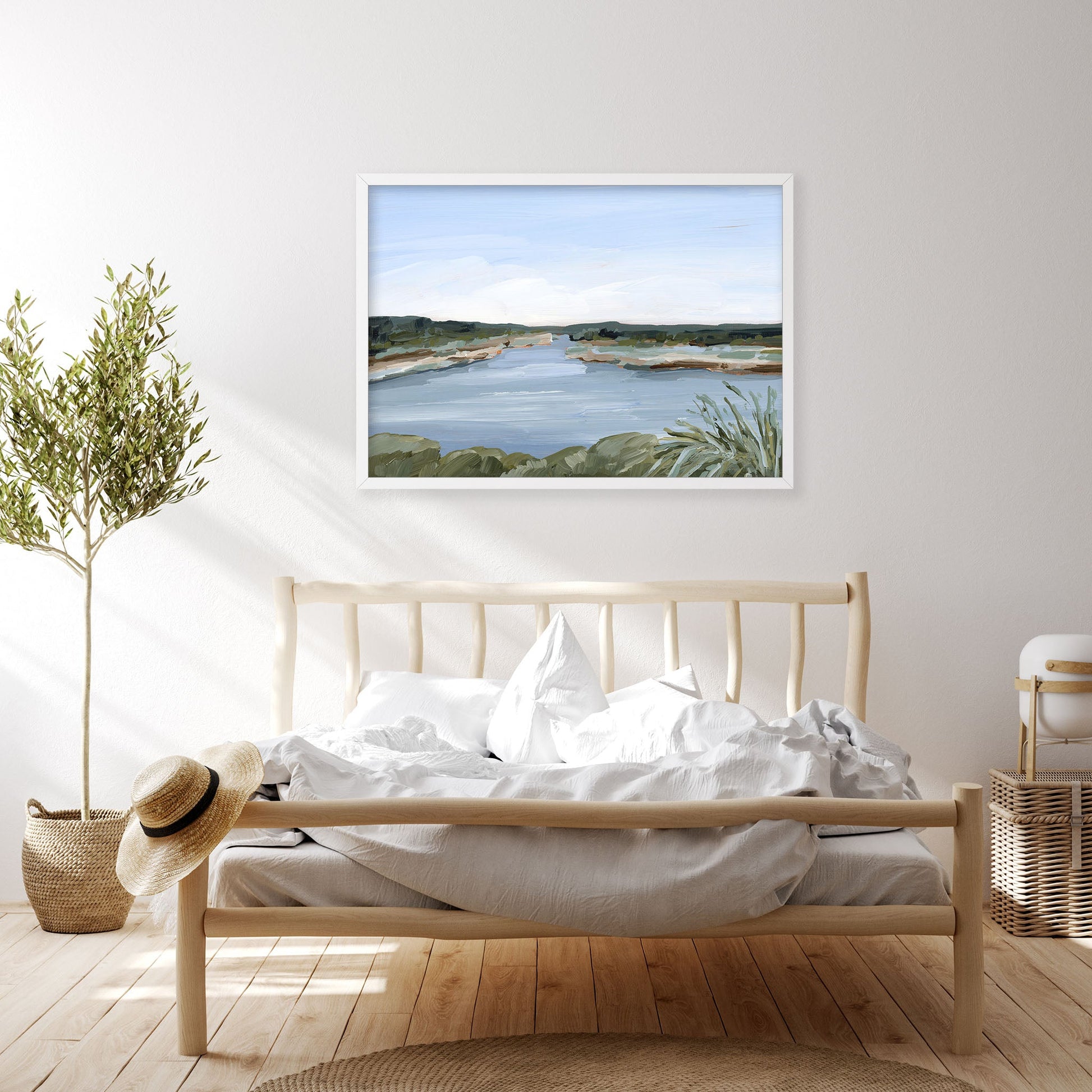 ’Dreaming of the Lake’ Art Print - Peaceful Lake - abstract - alpine - Artwork