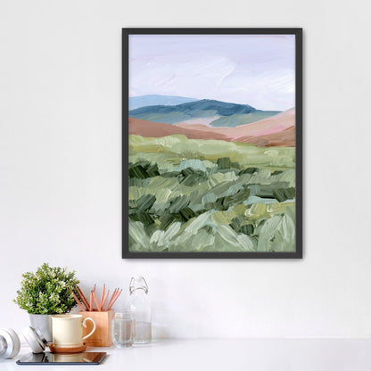 ’Driving to the Spring’ Art Print - Paper / 5x7 in / Black Frame - Yellowstone National Park - Artwork - Landscape