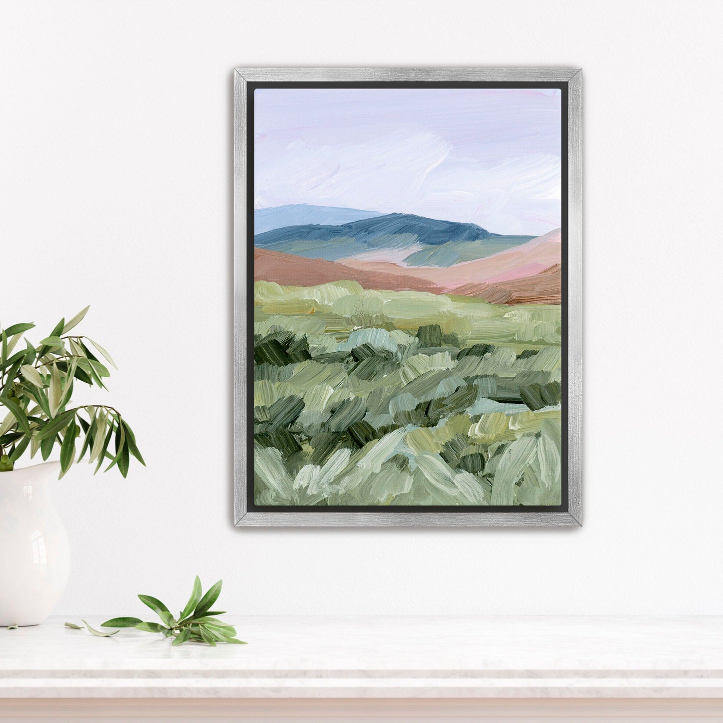 ’Driving to the Spring’ Art Print - Stretched Canvas / 8x10 in / Silver Frame - Yellowstone National Park - Artwork