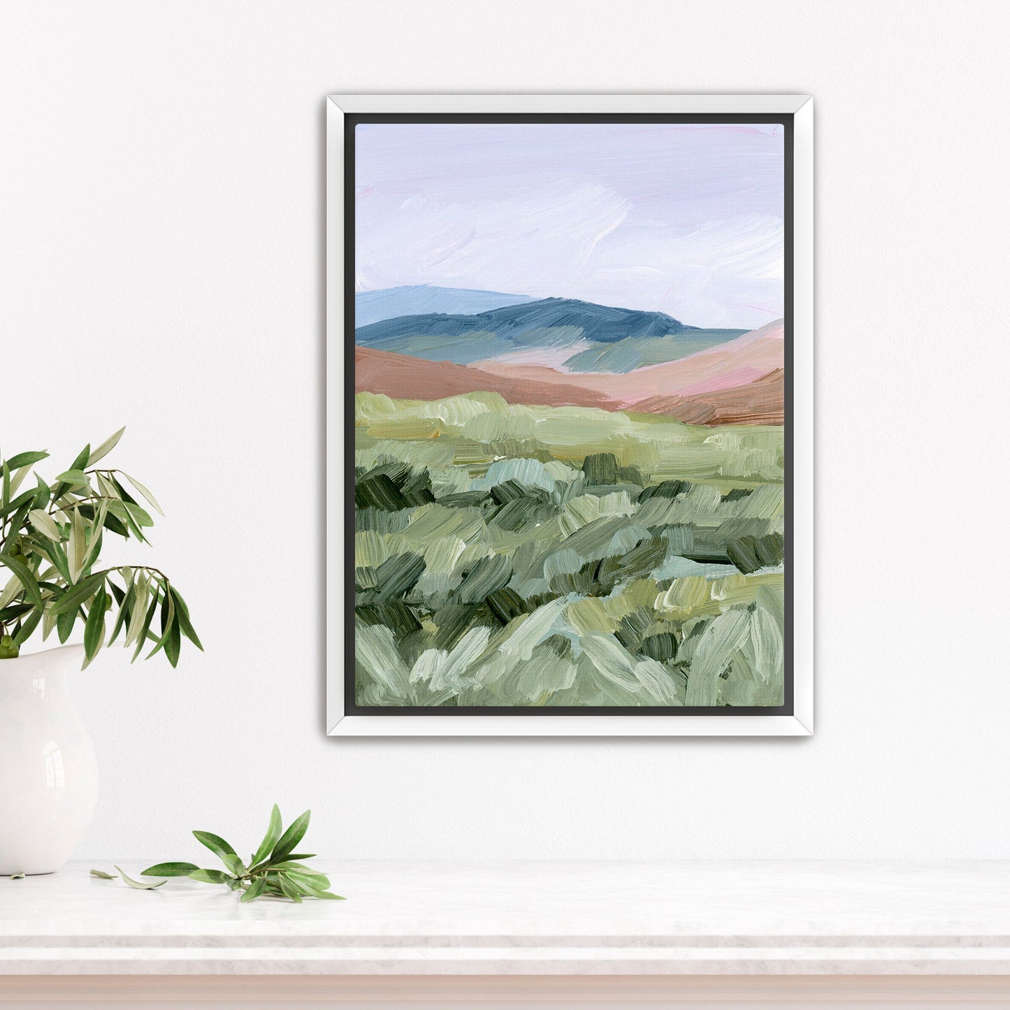 ’Driving to the Spring’ Art Print - Stretched Canvas / 8x10 in / White Frame - Yellowstone National Park - Artwork