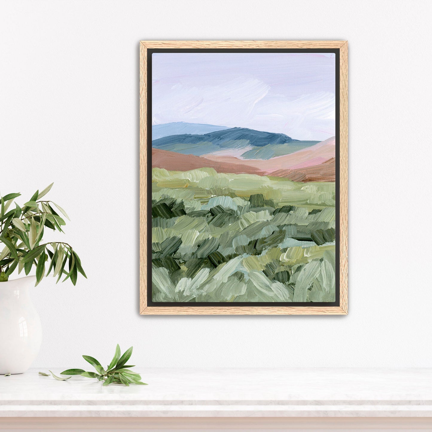 ’Driving to the Spring’ Art Print - Stretched Canvas / 8x10 in / Oak Frame - Yellowstone National Park - Artwork