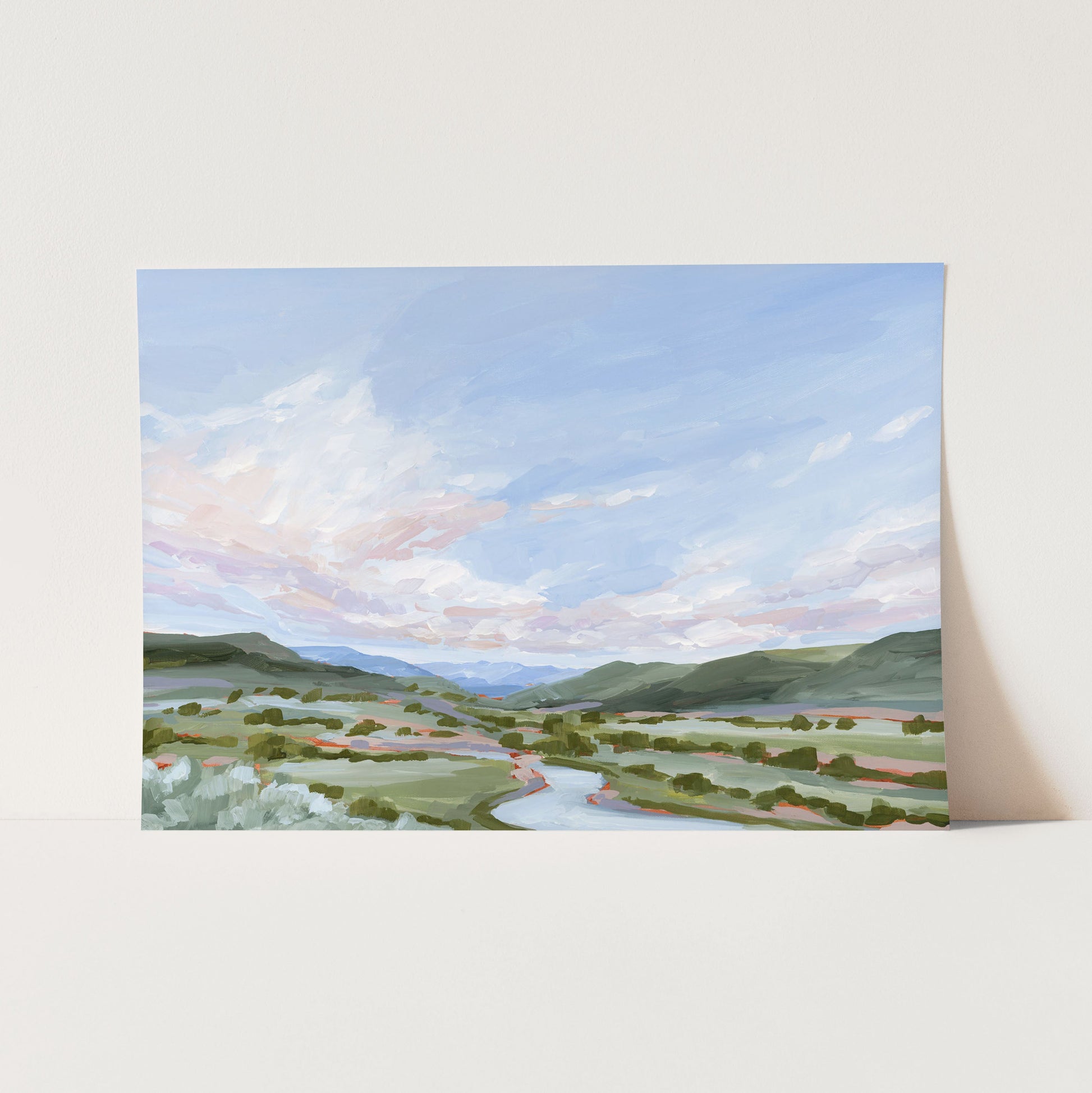 ’Eagle County’ Art Print Paper / 5x7 in / No Frame Vail Colorado Landscape Painting Eagle Mountain