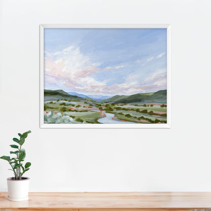 ’Eagle County’ Art Print - Paper / 5x7 in / White Frame - Vail Colorado Landscape Painting - Eagle - Mountain