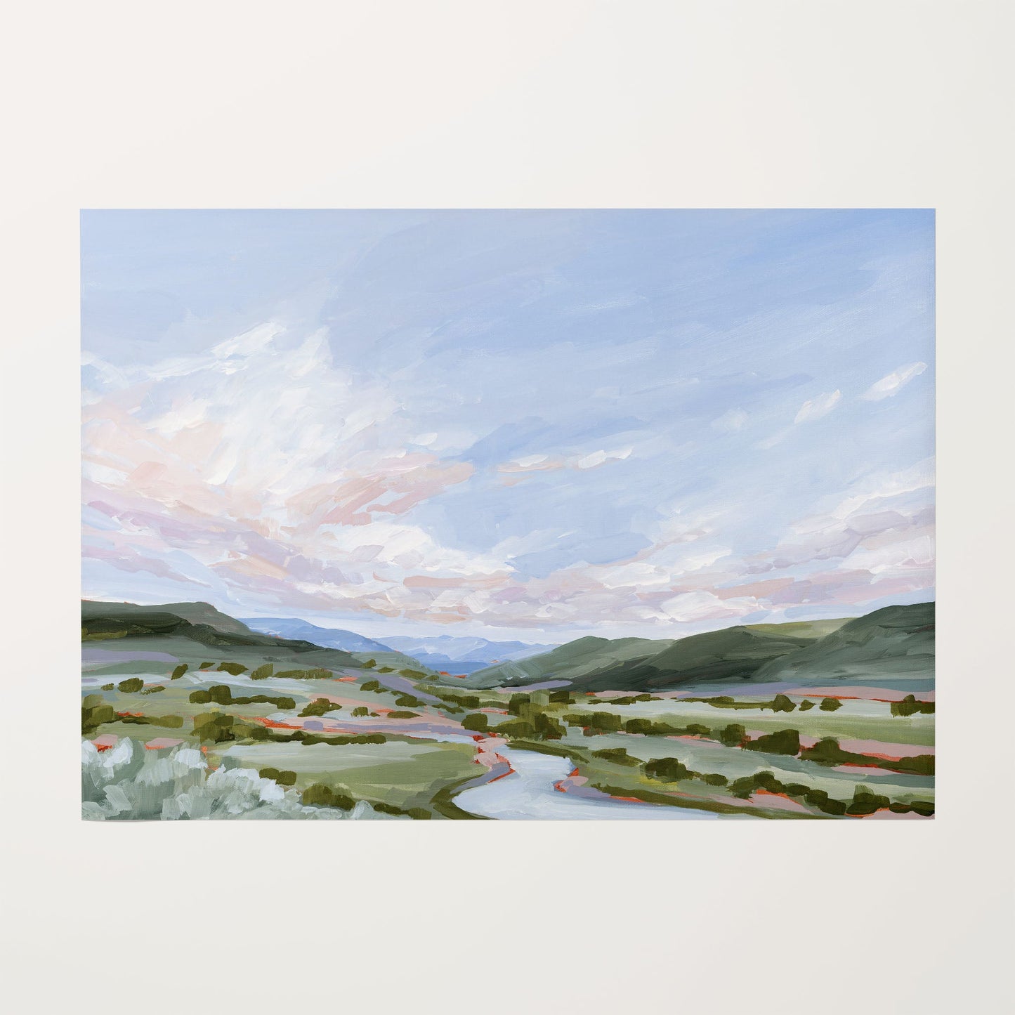 ’Eagle County’ Art Print Rolled Canvas / 8x10 in / No Frame Vail Colorado Landscape Painting Eagle Mountain