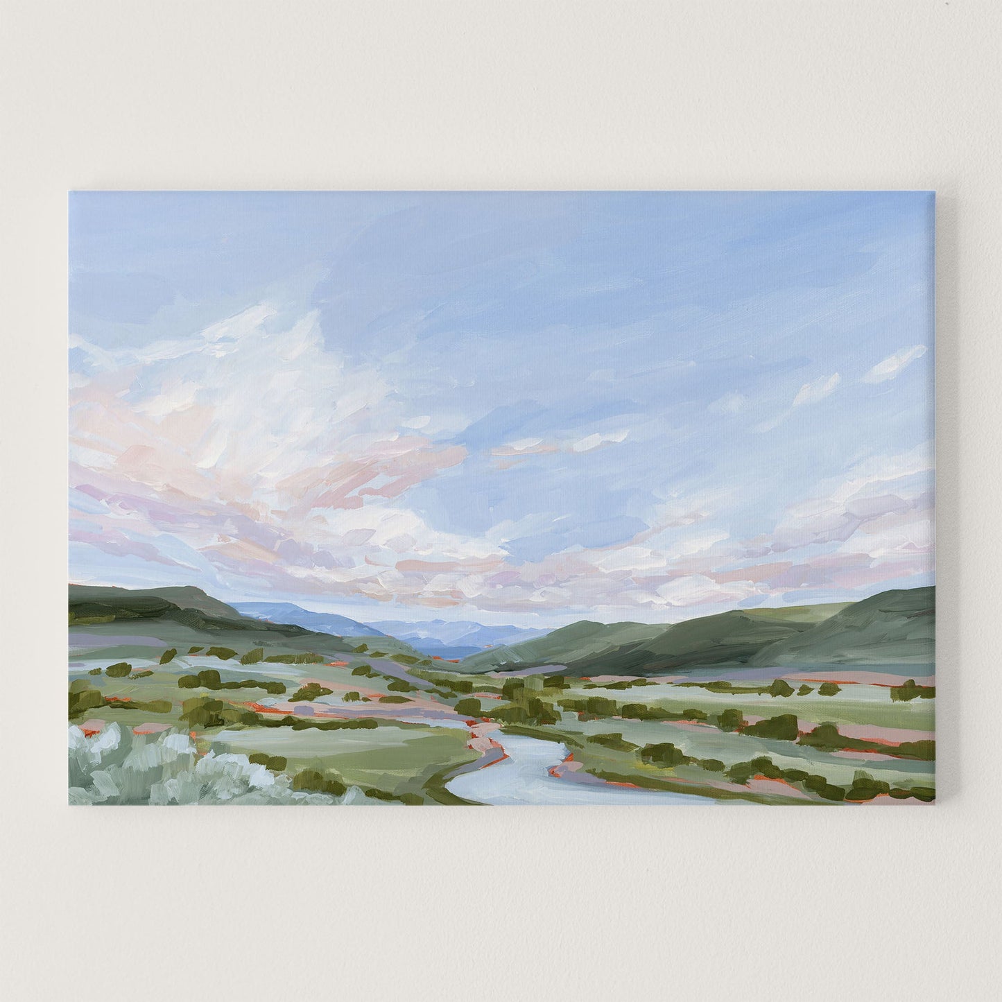 ’Eagle County’ Art Print Stretched Canvas / 8x10 in / No Frame Vail Colorado Landscape Painting Eagle Mountain