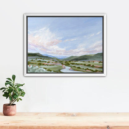 ’Eagle County’ Art Print - Stretched Canvas / 8x10 in / White Frame - Vail Colorado Landscape Painting - Eagle