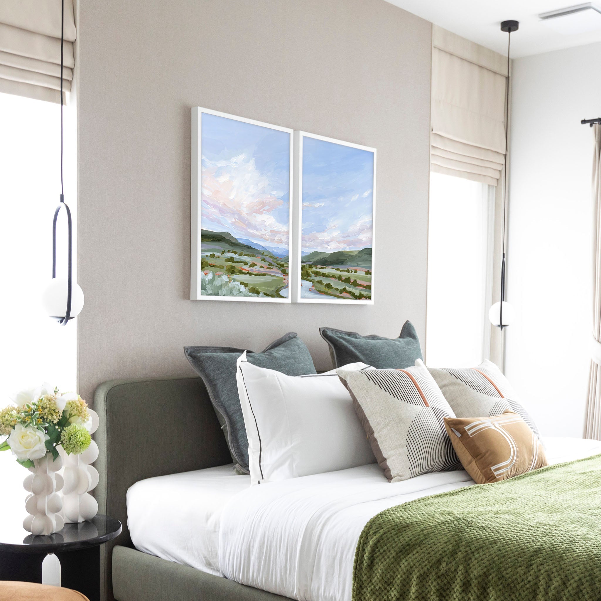 ’Eagle County’ Diptych Art Print || Set of 2 - abstract - Artwork - Colorado