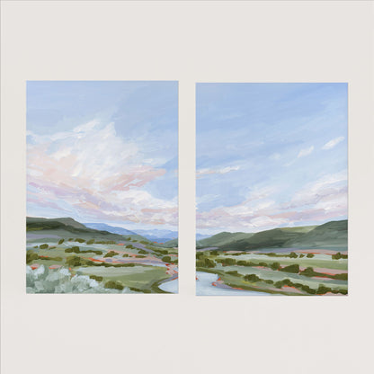 ’Eagle County’ Diptych Art Print || Set of 2 - Paper / 5x7 in / No Frame - abstract - Artwork - Colorado
