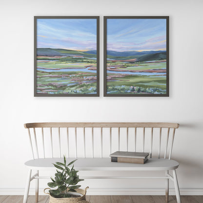 ’Eagle River’ Diptych Art Print || Set of 2 - abstract - Artwork - Colorado