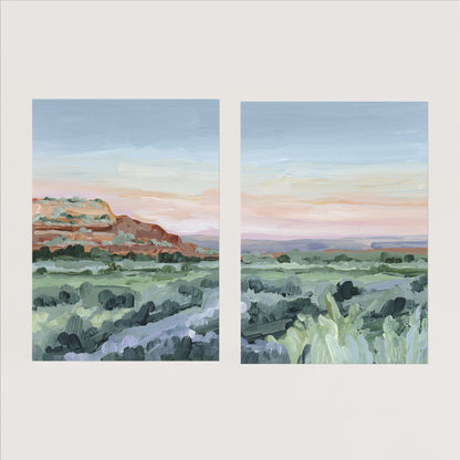 ’Edge of Utah’ Diptych Art Print || Set 2 - Paper / 5x7 in / No Frame - abstract - Artwork - Desert