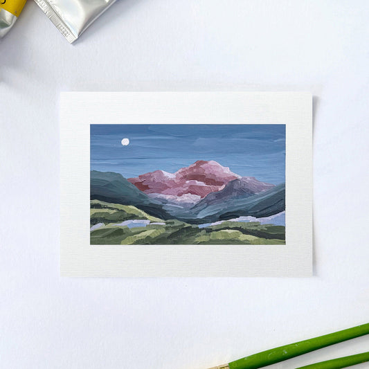 ’Elk Mountains’ Original Painting || 5x7 - Fourteener Colorado - 14er - abstract - Acrylic - Artwork - capital peak