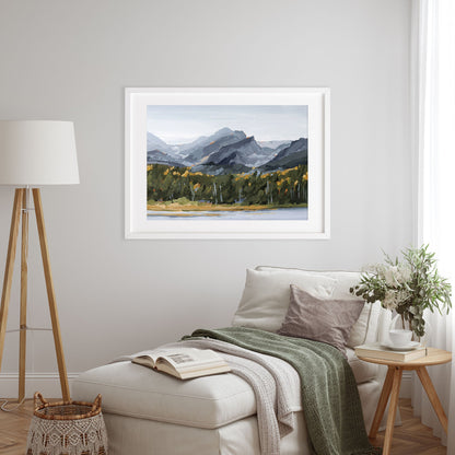 ’Estes Park’ Art Print - Colorado Mountain Wall - abstract - Artwork - Autumn