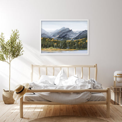 ’Estes Park’ Art Print - Colorado Mountain Wall - abstract - Artwork - Autumn