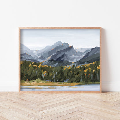 ’Estes Park’ Art Print - Colorado Mountain Wall - abstract - Artwork - Autumn