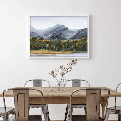 ’Estes Park’ Art Print - Colorado Mountain Wall - abstract - Artwork - Autumn