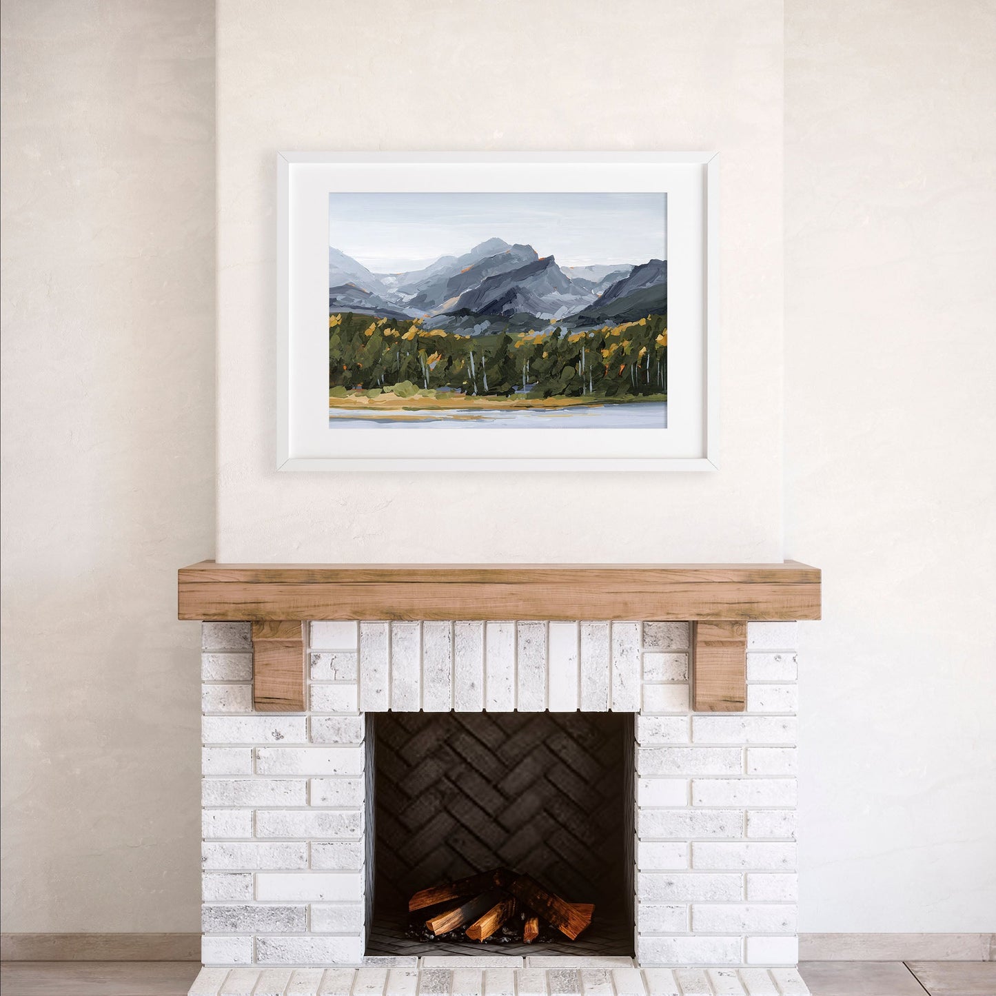 ’Estes Park’ Art Print - Colorado Mountain Wall - abstract - Artwork - Autumn