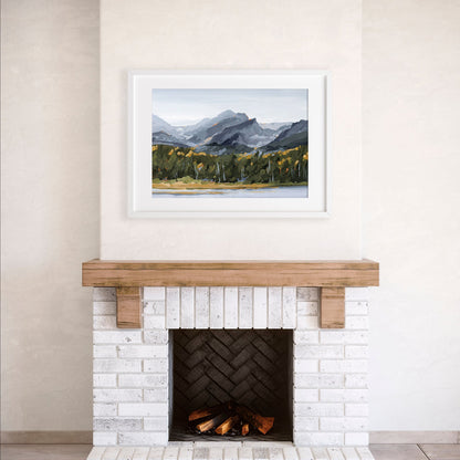’Estes Park’ Art Print - Colorado Mountain Wall - abstract - Artwork - Autumn