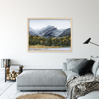 ’Estes Park’ Art Print - Colorado Mountain Wall - abstract - Artwork - Autumn